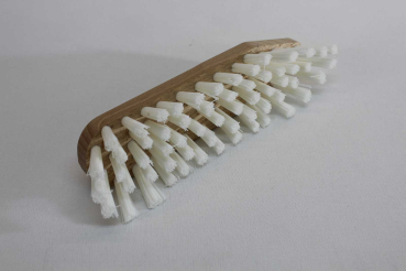 Scheuerbürste / Nylon hart, weiß, Holzkörper